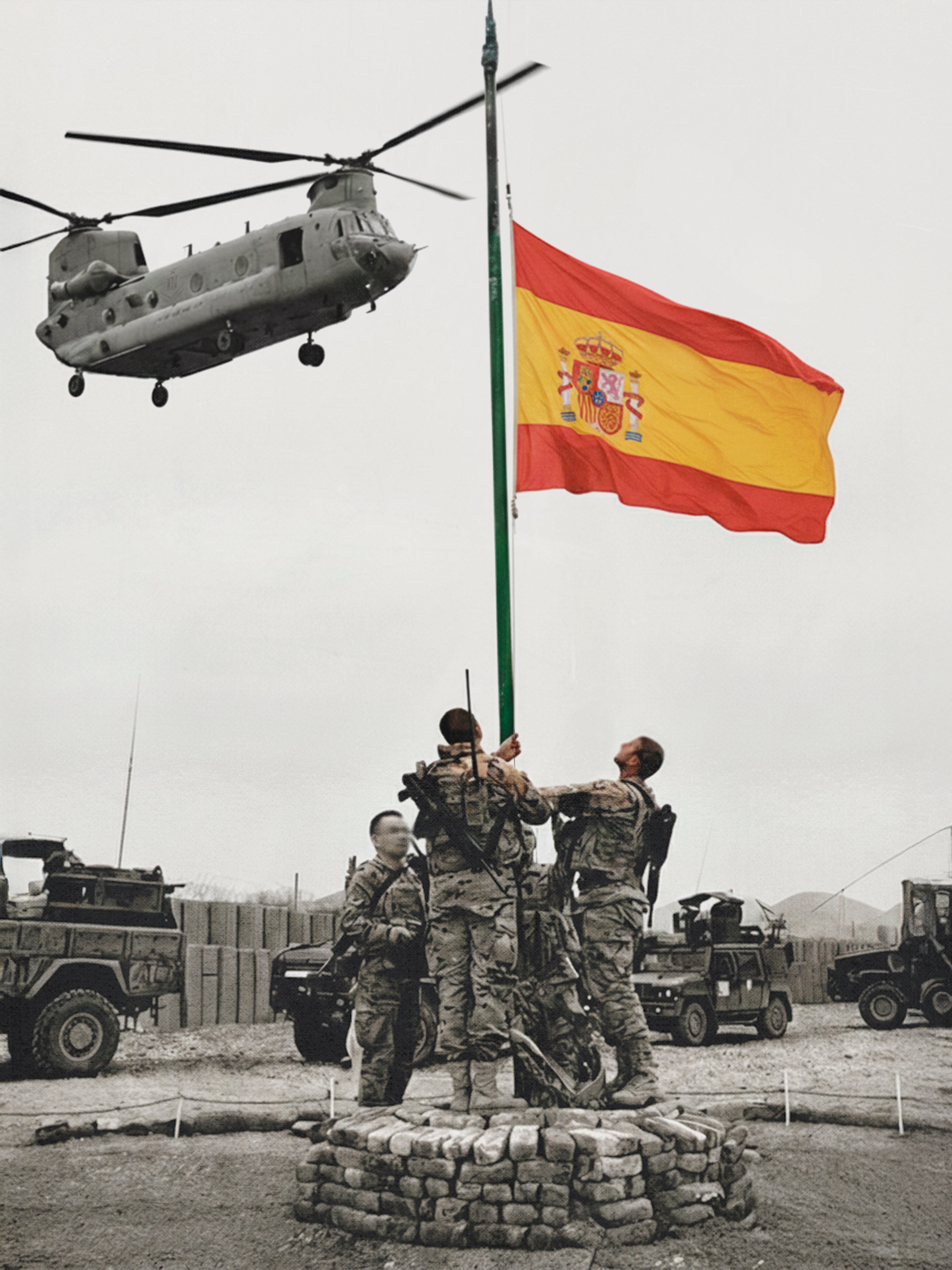 ALZANDO BANDERA ESPAÑA | PÓSTER